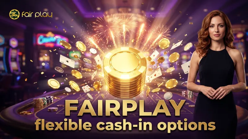 Multiple cash-in methods available after completing FAIRPLAY Register