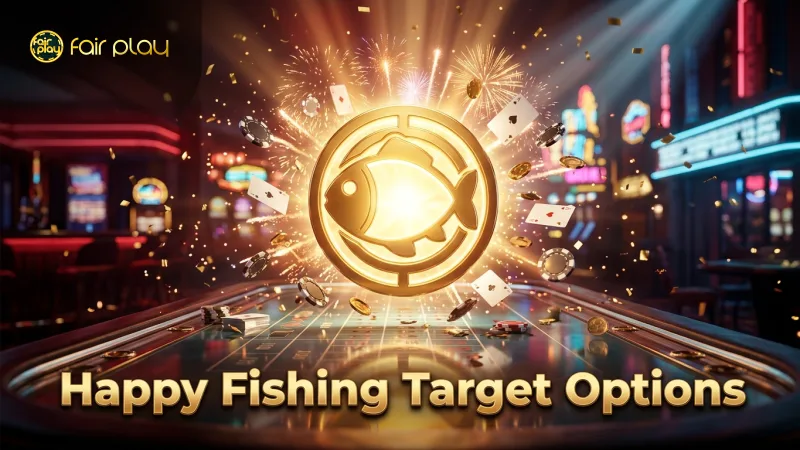 Close-up of Happy Fishing game screen showing target options