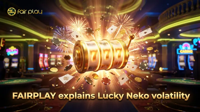 Volatility impacts Lucky Neko’s expanding reels and multipliers.