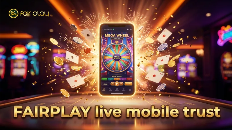 Mobile gameplay with a live host enhancing FAIRPLAY trust.