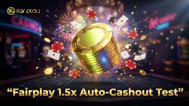 Fairplay's 1.5x auto-cashout test over 200 rounds